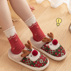 Pantufa de Natal de Algodão Confortável - Unissex