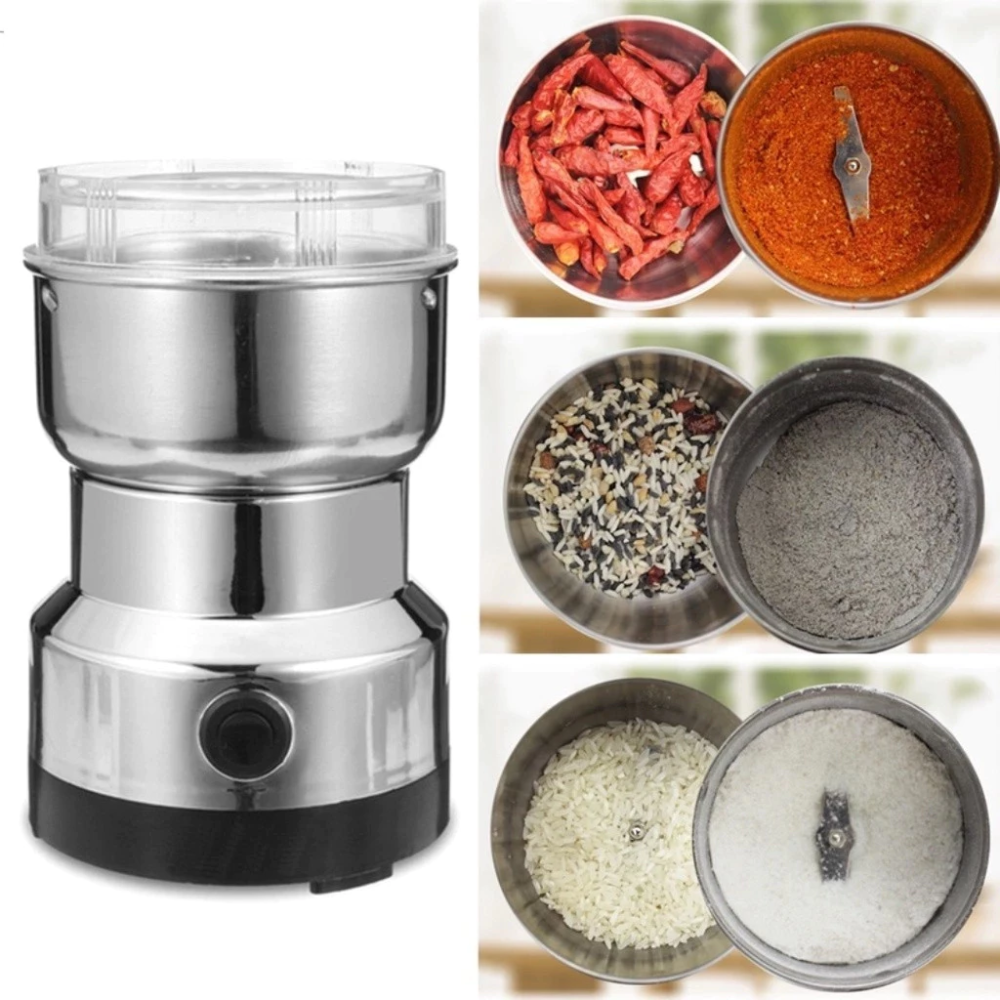 Moedor de Café e Grãos Elétrico Multifuncional - Aço Inox