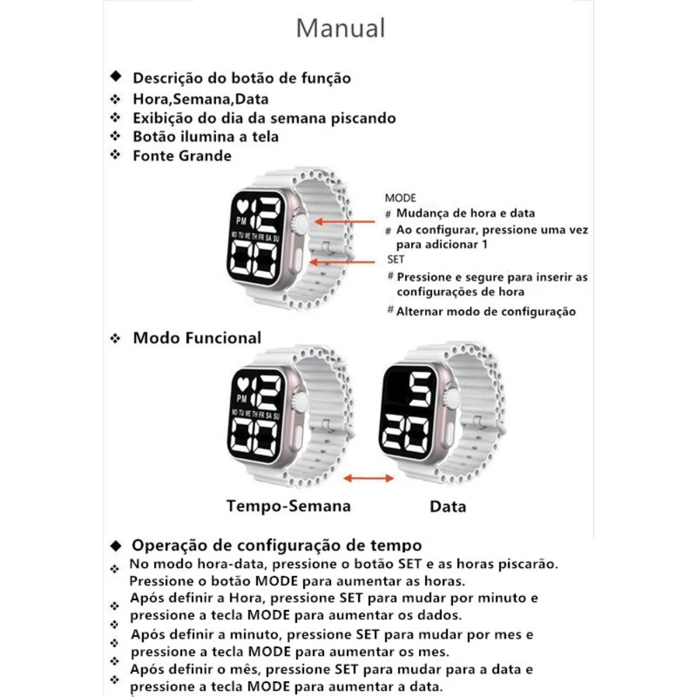 Relogio Digital Unissex