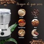 Moedor de Café e Grãos Elétrico Multifuncional - Aço Inox