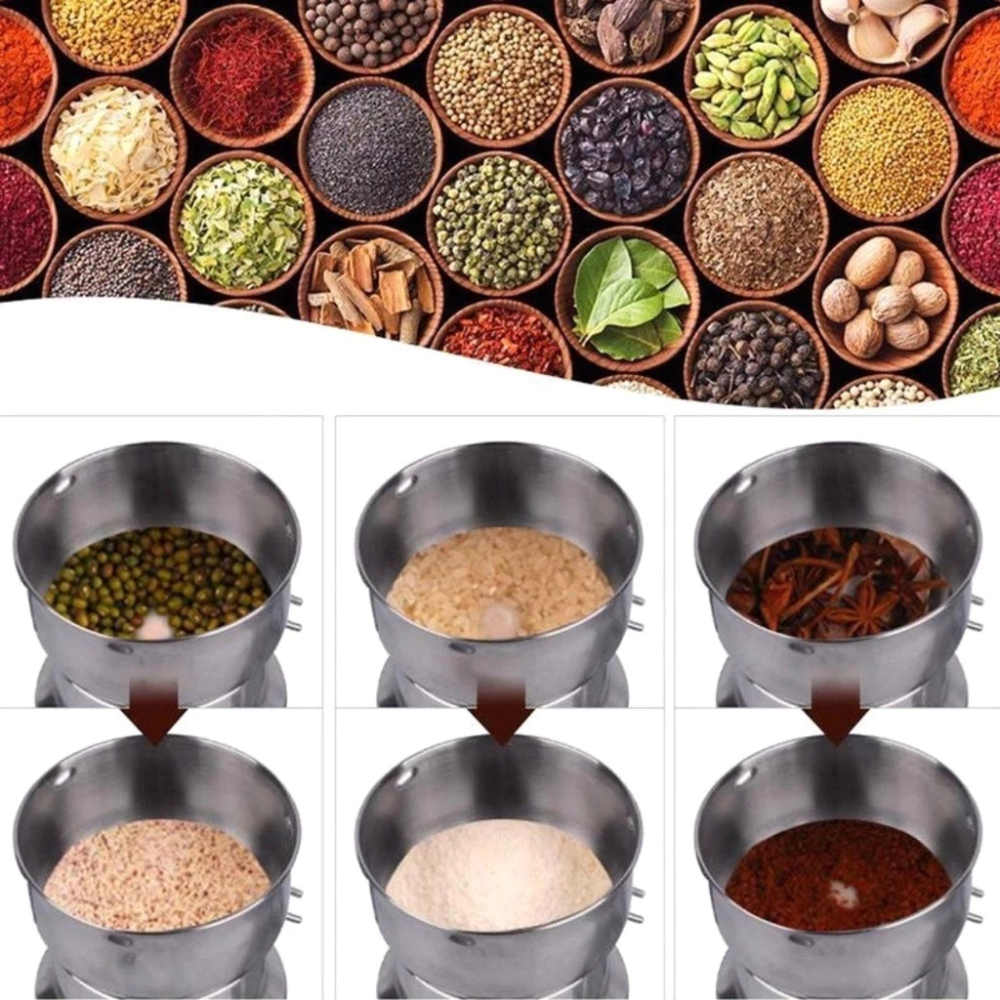 Moedor de Café e Grãos Elétrico Multifuncional - Aço Inox