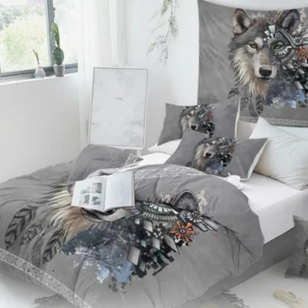 Edredom Estampa de Lobo - Casal