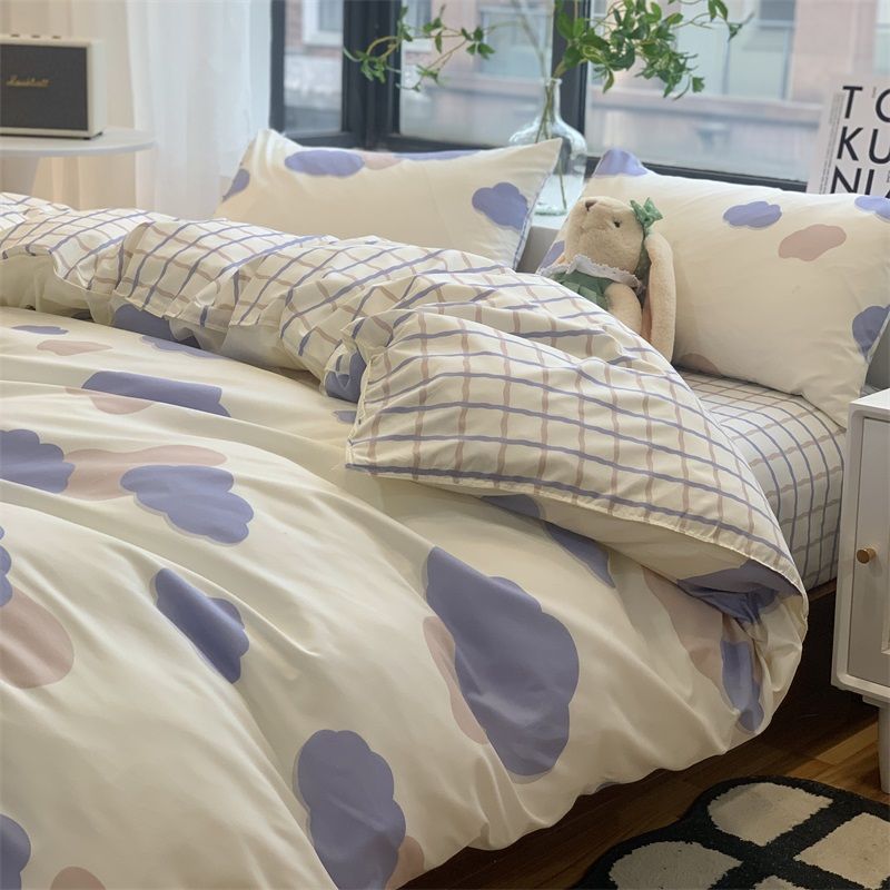 Conjunto de Cama Casal Estilo Coreano - 100% Algodão