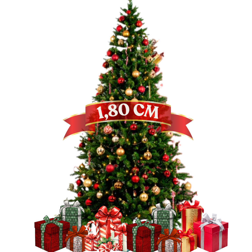 Árvore de Natal Verde Pinheiro Clássico - Completa